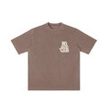 Vintage Wash Drop Shoulder T-shirt Coffee with cream